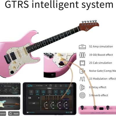 Mooer GTRS S800 Intelligent Electric Guitar W Bag Pink Reverb