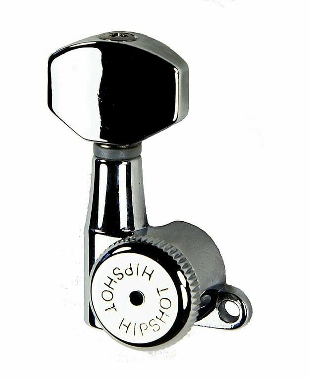 NEW Hipshot Grip Lock Staggered LOCKING TUNERS 6InLine Chrome Reverb