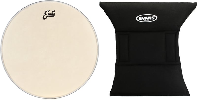 Evans EQ4 Calftone Bass Drumhead 20 Inch Evans EQ Pad Reverb