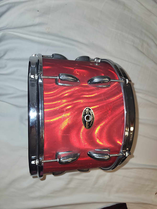 Slingerland Rack Tom S Red Satin Flame Reverb