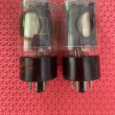 Matched Pair RCA Black Plate 6L6 6L6GC Vacuum Tubes Valves Reverb