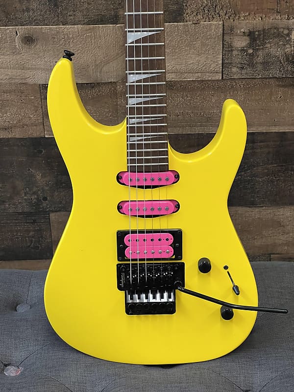 Jackson X SERIES DINKY DK3XR HSS Guitar Caution Yellow Reverb