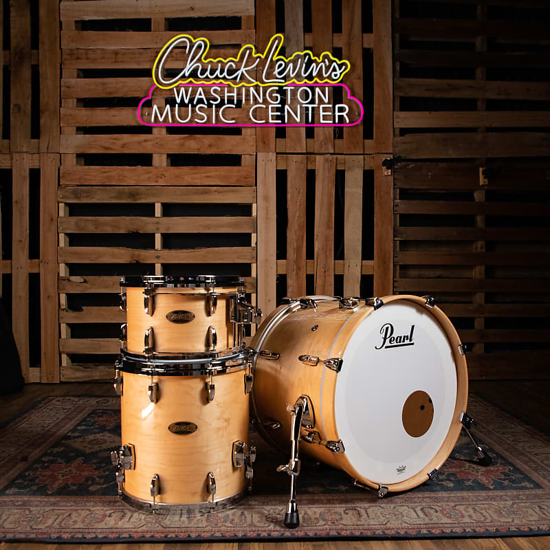 Pearl Masters Maple Pure Piece Shell Pack Natural Maple Reverb