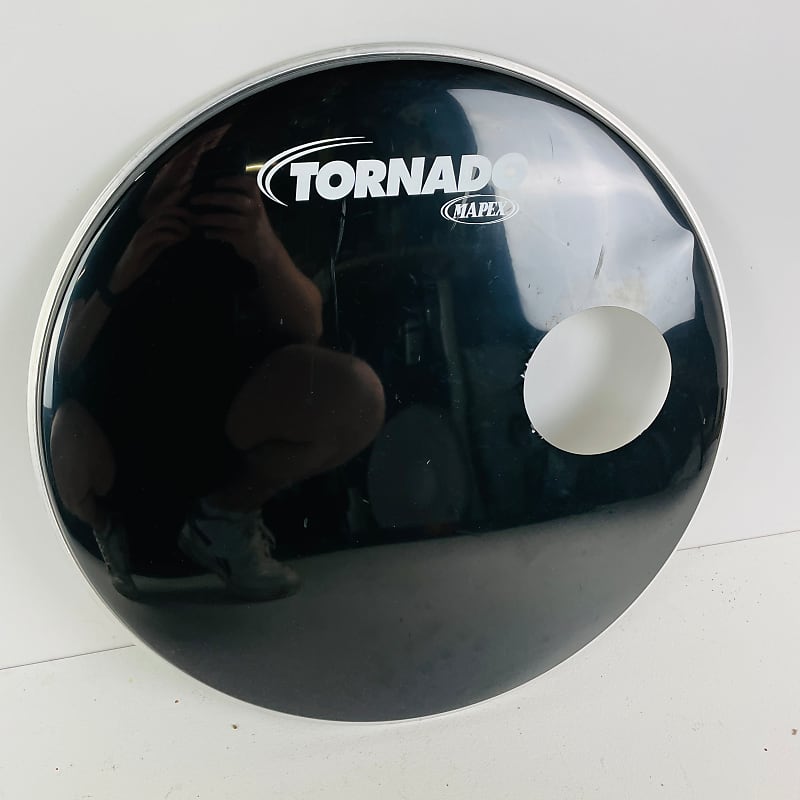 Mapex Tornado Front Bass Drum Head Black Drum Skin Reverb