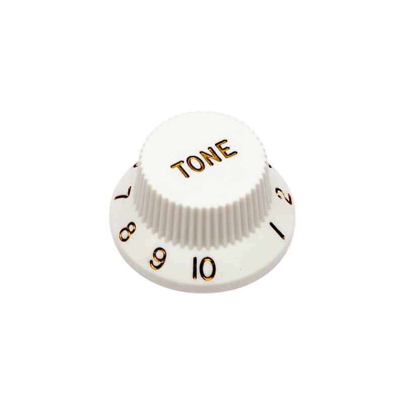 Hosco Tone Control Knob Fender Stratocaster Style White Reverb