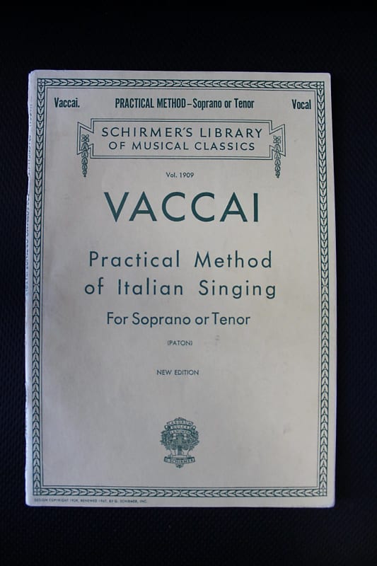 Vaccai Practical Method Of Italian Singing For Soprano Or Reverb