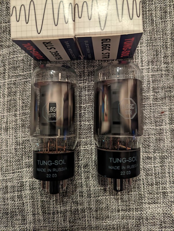 Tung Sol 6L6GC STR Platinum Matched Duet Power Tubes Reverb