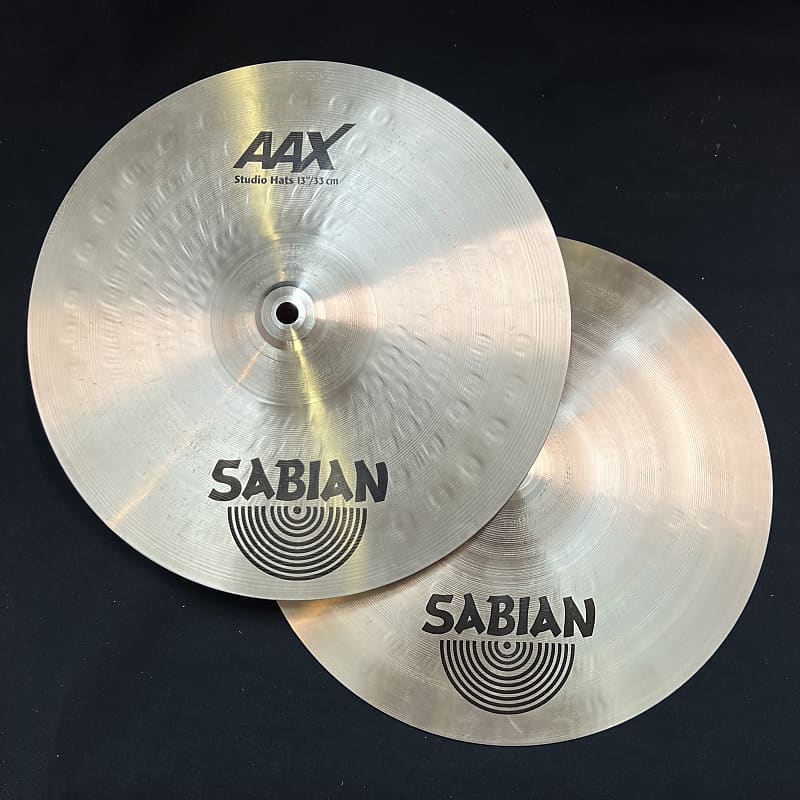 Sabian Aax Inch Studio Hats Old Logo Gm Gm Reverb