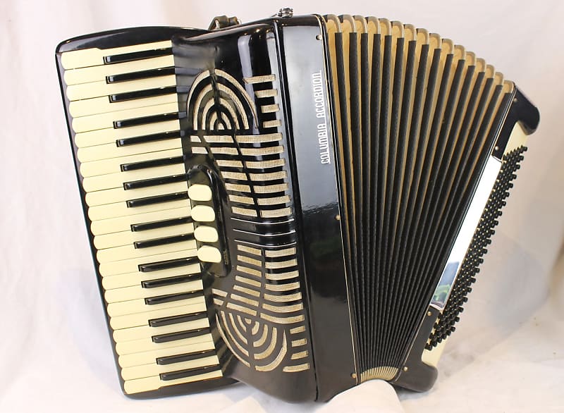 6746 Black Columbia Accordion Piano Accordion LMM 41 120 Reverb