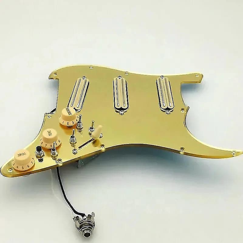 Gold Guitar Multi Switches Loaded Prewired Pickguard With Reverb