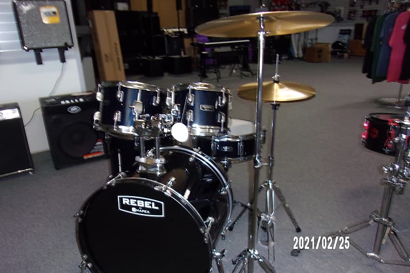 Mapex Rebel RB5294T 5 Piece Drum Set Royal Blue Reverb