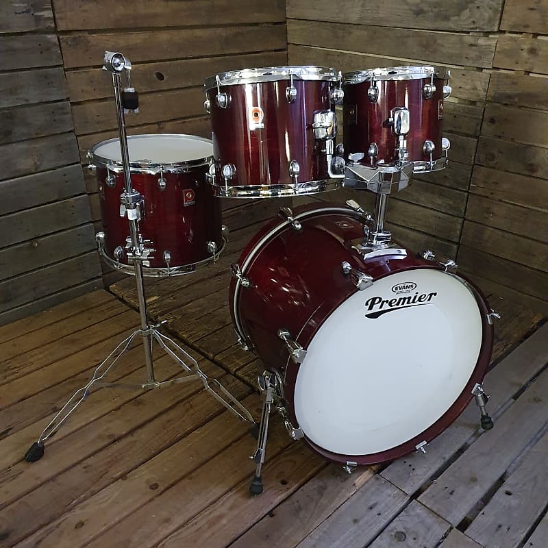 Drum Kit Premier Xpk Early S Transparent Red Used Reverb Uk