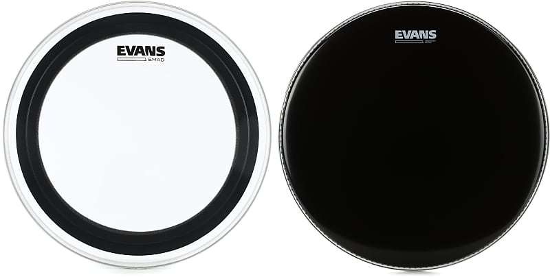 Evans Emad Clear Bass Drum Batter Head Inch Bundle With Reverb