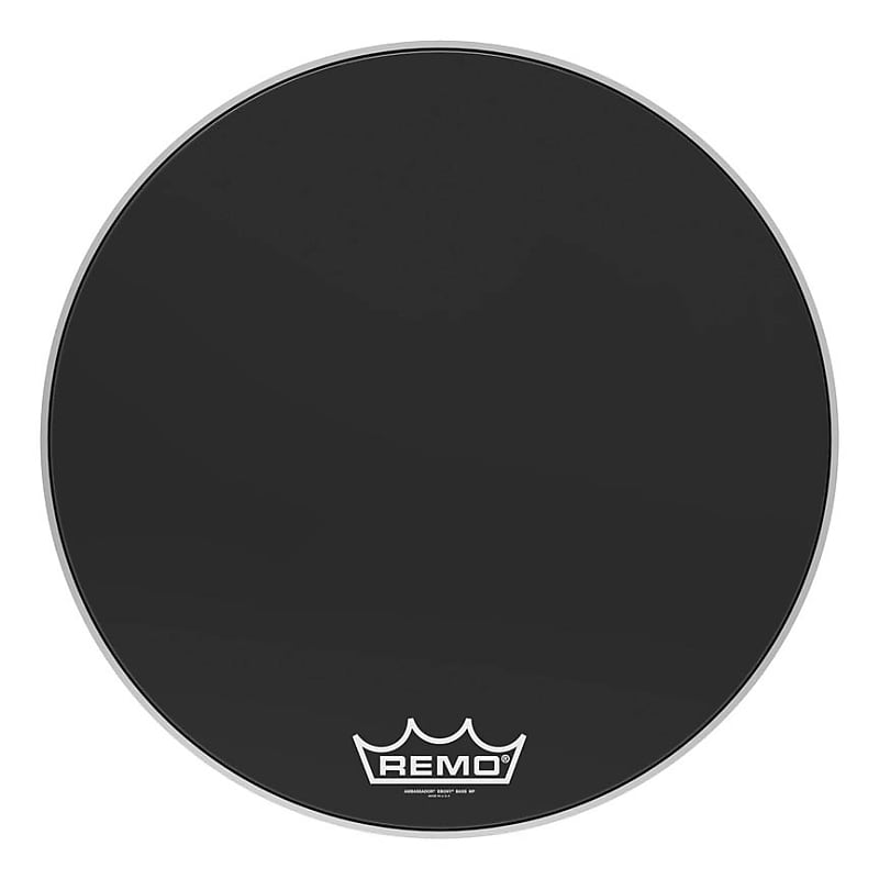 Remo Ambassador Ebony Crimplock Bass Drumheads Ebony Reverb