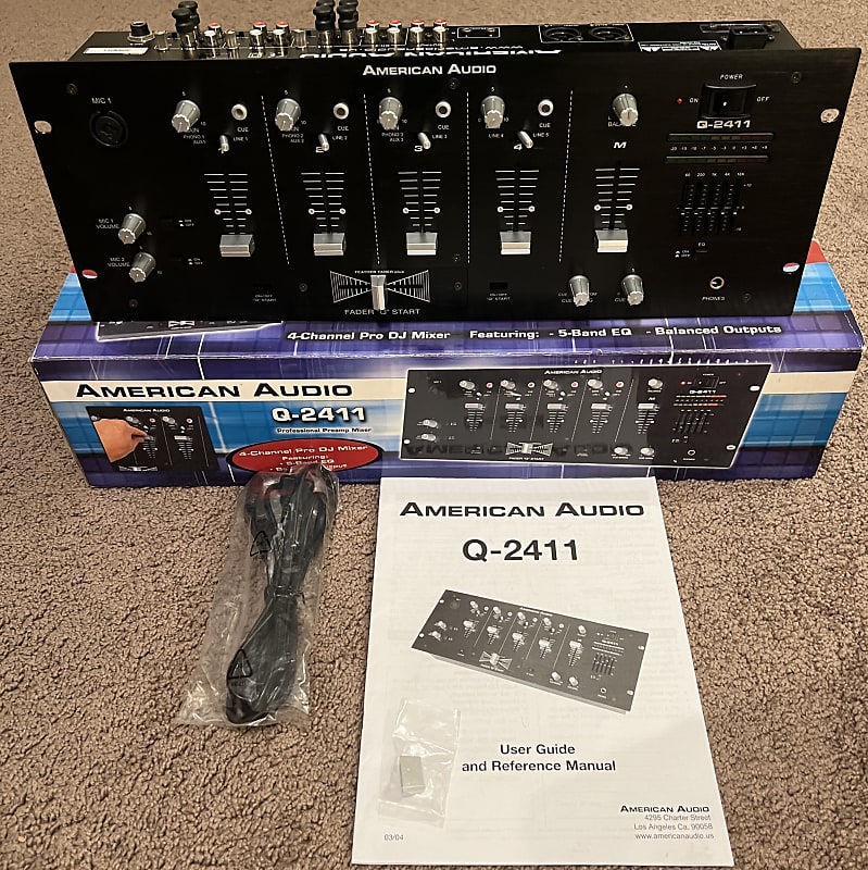 American Audio Q 2411 4 Channel Professional Preamp Mixer Reverb