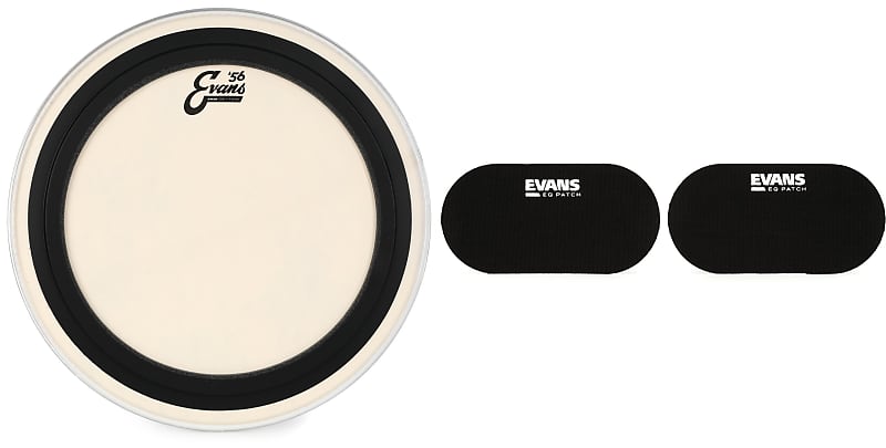 Evans EMAD Calftone Bass Drumhead 16 Inch Bundle With Evans Reverb