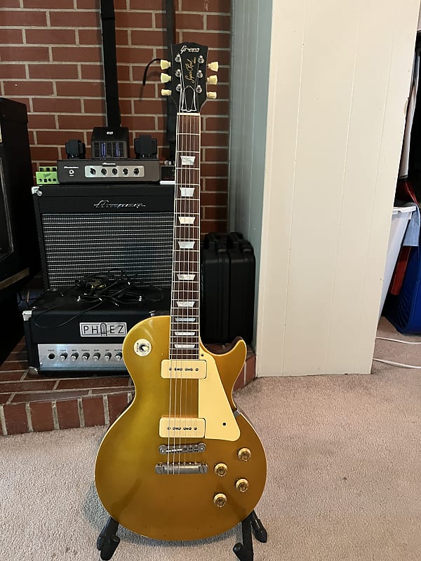 Greco Super Real Eg Les Paul Goldtop P S Gold Reverb