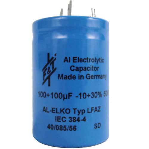 F T Multisection Can Electrolytic Capacitor 100 100uf 500 Reverb