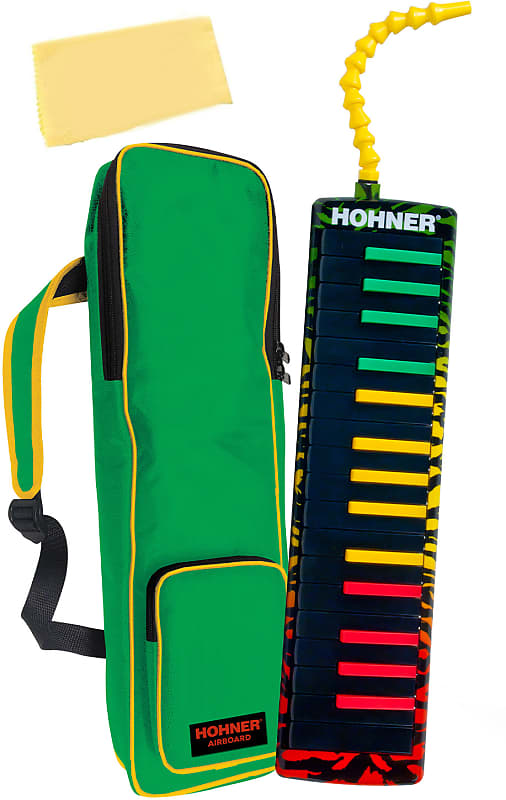 Hohner 32 Key Airboard With Blowflow Mouthpiece Rasta Print Reverb