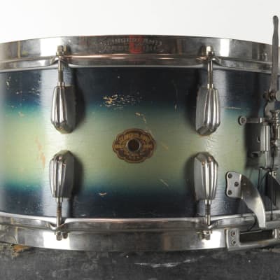 1940s Slingerland 7x14 Radio King Buddy Rich Blue Gold Duco Reverb