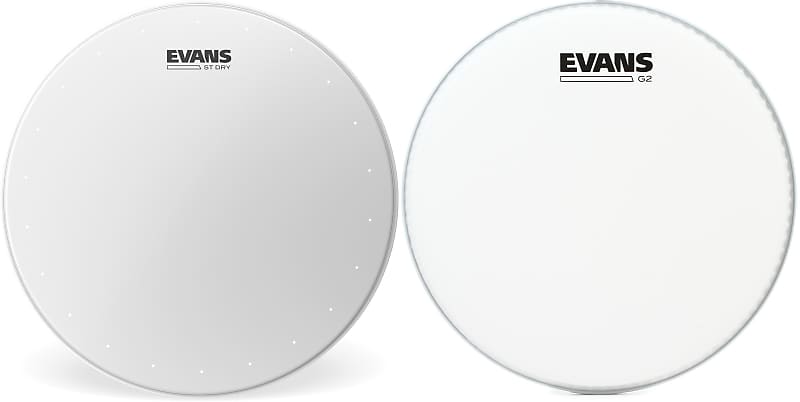 Evans St Dry Coated Snare Head Inch Bundle With Evans G Reverb