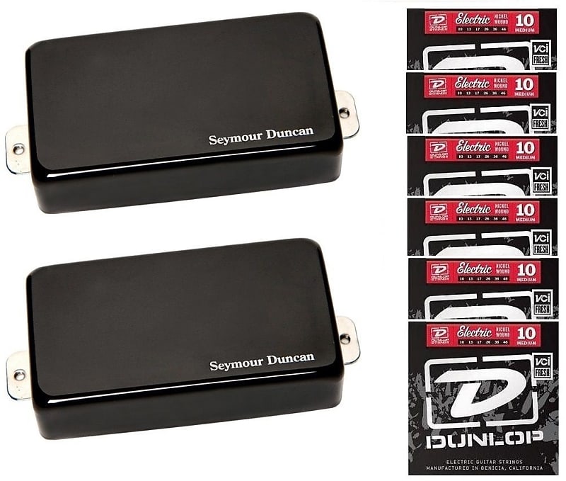 Seymour Duncan Blackouts AHB 1s Shiny Black Chrome Humbucker Reverb