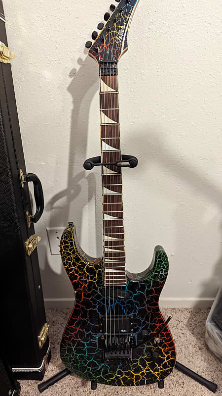 Vester II Concert Series Superstrat Rainbow Crackle Reverb