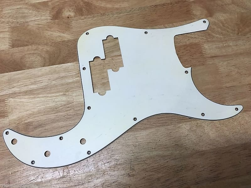 Real Life Relics Aged Precision P Bass Pickguard White 3 Ply Reverb