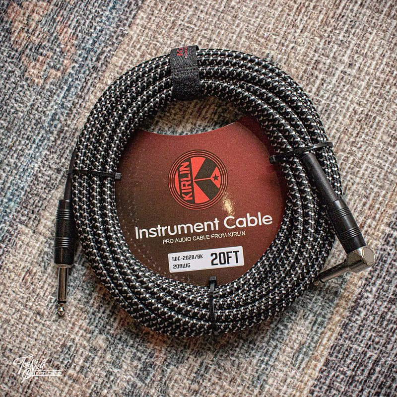 Kirlin Ft M Instrument Cable St Ra Woven Black Reverb