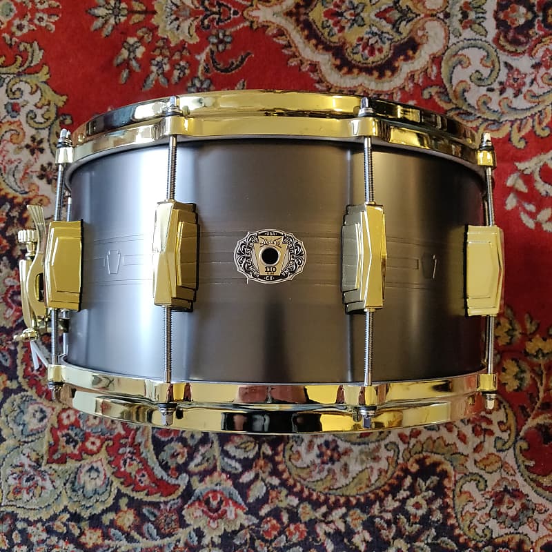 Ludwig 14 X 7 110th Anniversary Heirloom Black Brass Snare Reverb