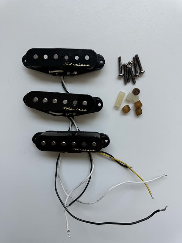 Fender Vintage Noiseless Stratocaster Pickup Set Black Reverb