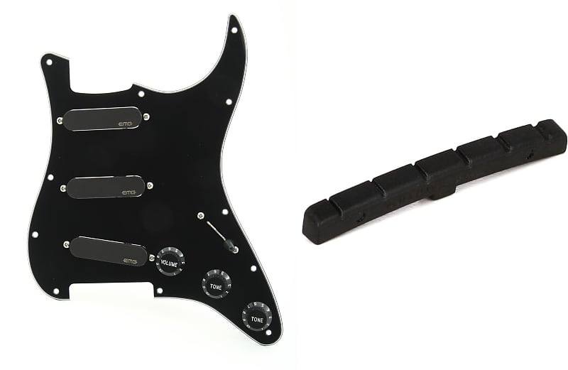 EMG DG20 David Gilmour Signature Pre Wired Pickguard Black Reverb