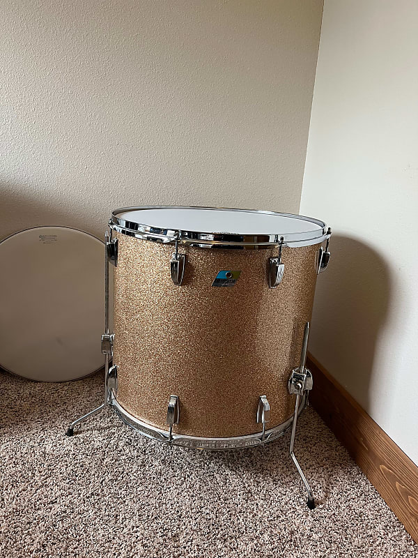 Ludwig Vintage Floor Tom Champagne Sparkle Reverb