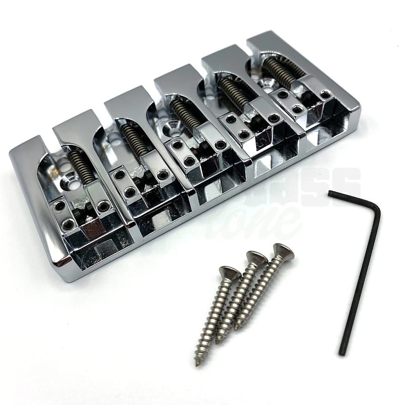 Hipshot A Style String Bass Bridge Chrome Aluminium Reverb