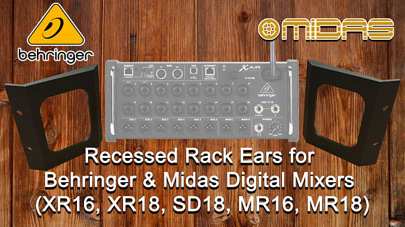 Recessed Rack Ears Pair For Behringer Digital Mixers Xr Reverb