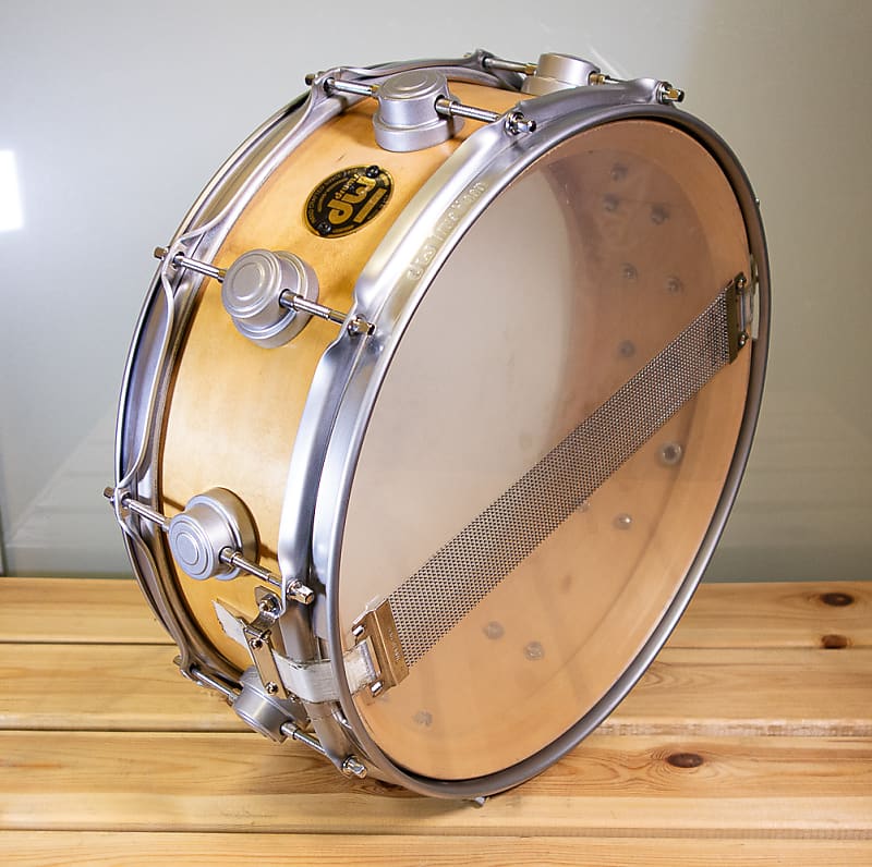 DW Craviotto Solid Maple 14x5 5 Snare Drum Natural With Reverb