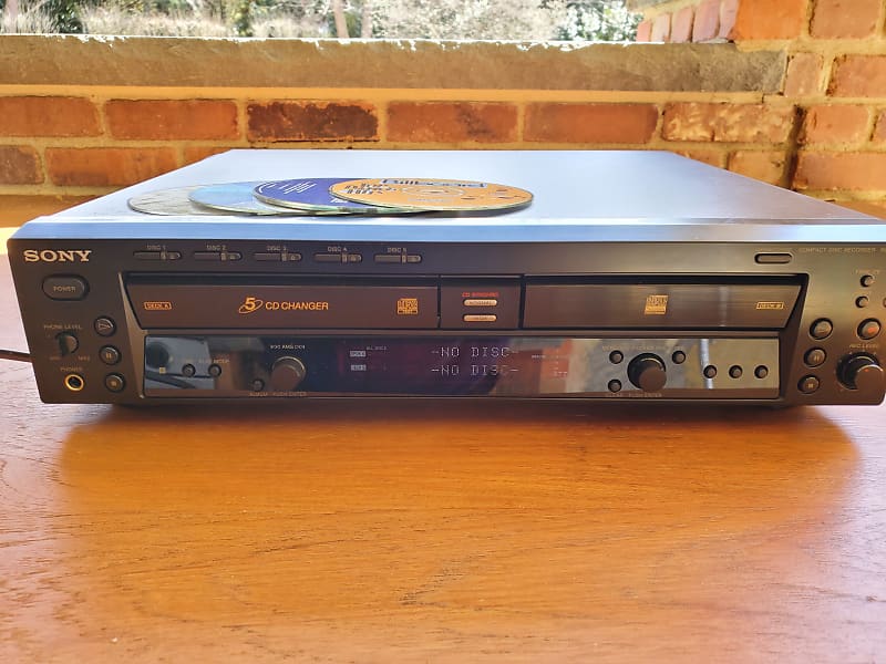 Sony RCD W500C 5 CD Disc Changer Recorder Black Reverb