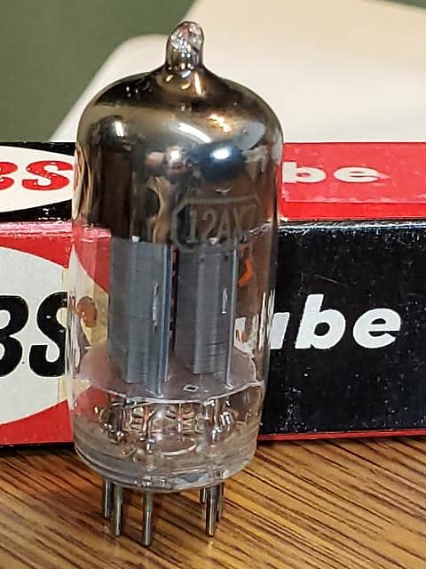 12AX7 RCA CBS Full D Getter Tall Grey Plate NOS NIB Reverb