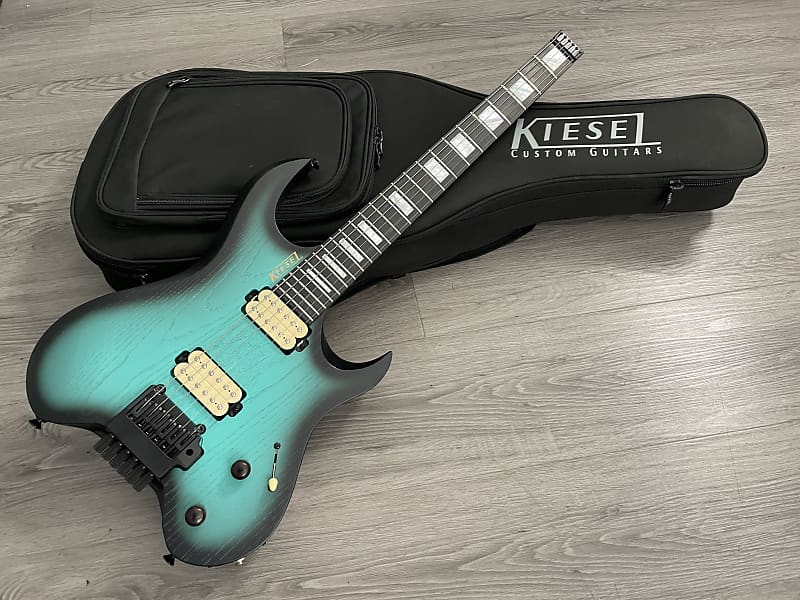 Kiesel Vader Headless Electric Guitar Raw Finish Teal Reverb