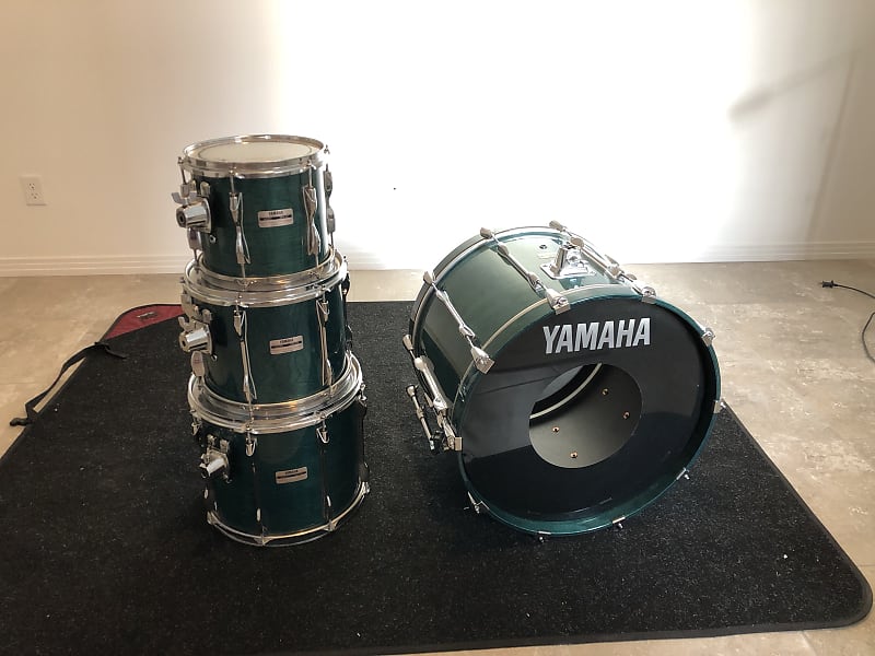 Yamaha Recording Custom Piece Drum Set Deep Aqua Reverb