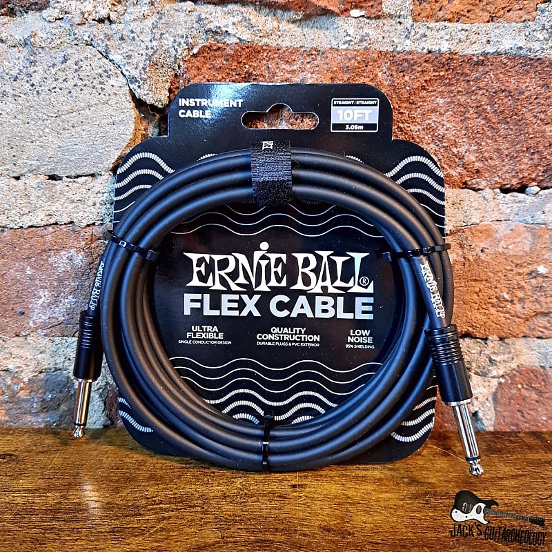 Ernie Ball 10ft Flex Instrument Cable Straight Straight Reverb