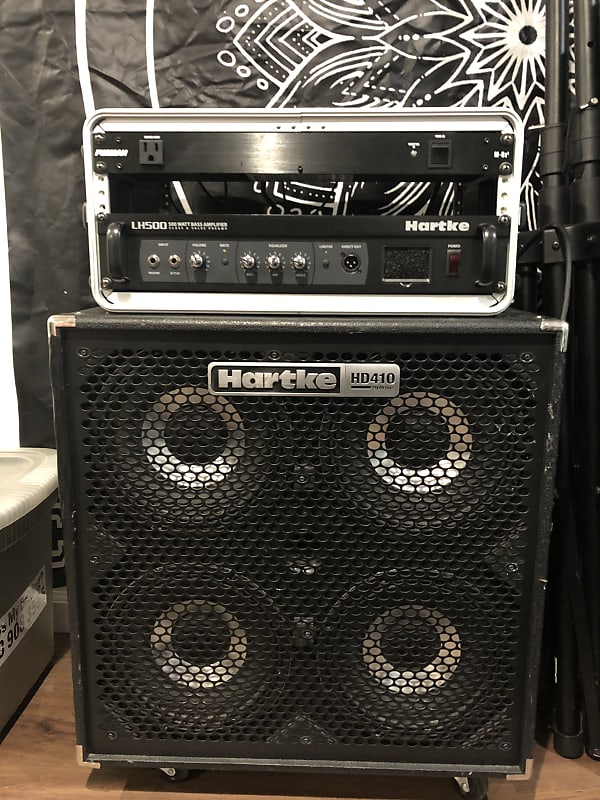 Hartke LH500 HyDrive Hybrid 500w Bass Head With HD410 Cabinet Reverb