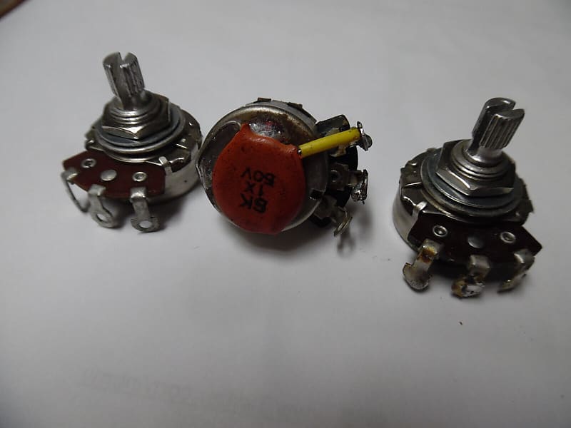 Vintage Set Fender Stratocaster Pot K Potentiometers Reverb