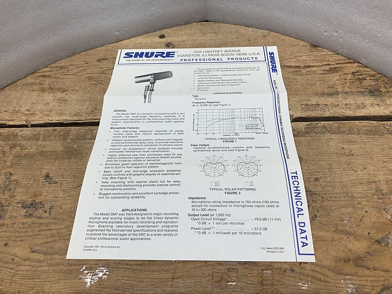 Shure Sm Sm Usa Microphone Manual Schematics Reverb