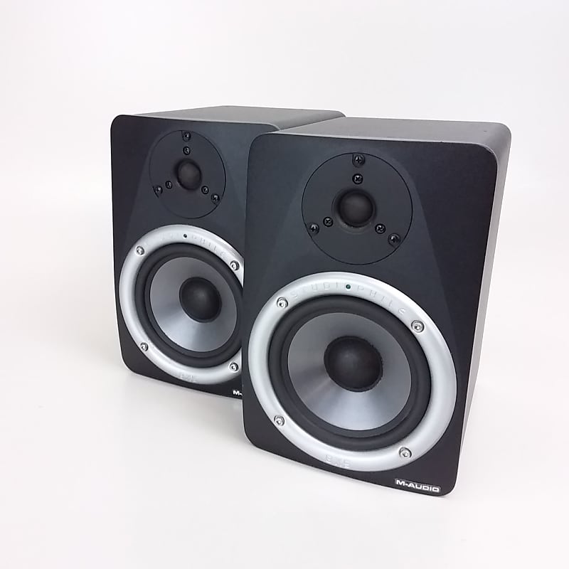 M Audio STUDIOPHILE BX5 PAIR Powered Studio Monitors Reverb