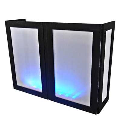 Grundorf Led Facade Dj Booth White Lycra Frontboard Reverb