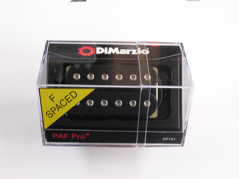 DiMarzio F Spaced PAF Pro Humbucker Black W Chrome Poles DP Reverb