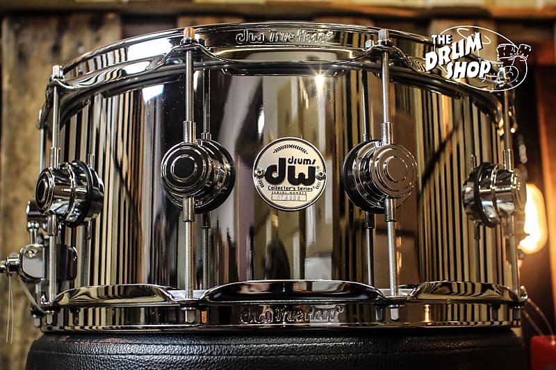 DW Collector S Polished Chrome Steel 6 5x14 Snare Drum Reverb