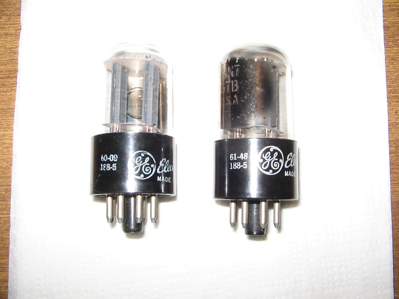 Matched Pair GE 6SN7GTB Vacuum Tubes From 1960 Test NOS Reverb