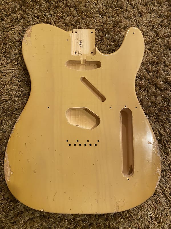 MJT Telecaster Body Pine Blonde Reverb